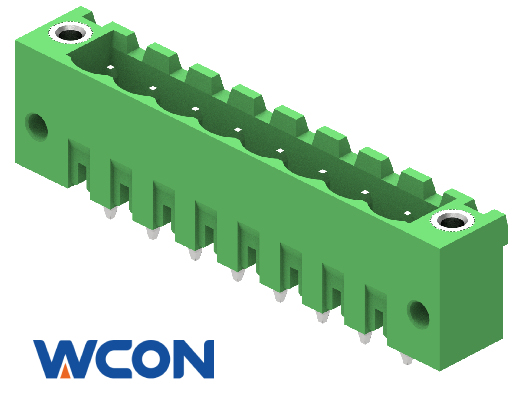 PM500-1SXXASM2 5.00mm Pitch Male Single Row Pluggable Terminal Blocks Vertical DIP With Two Side Screw for Energy Storage and Battery Systems