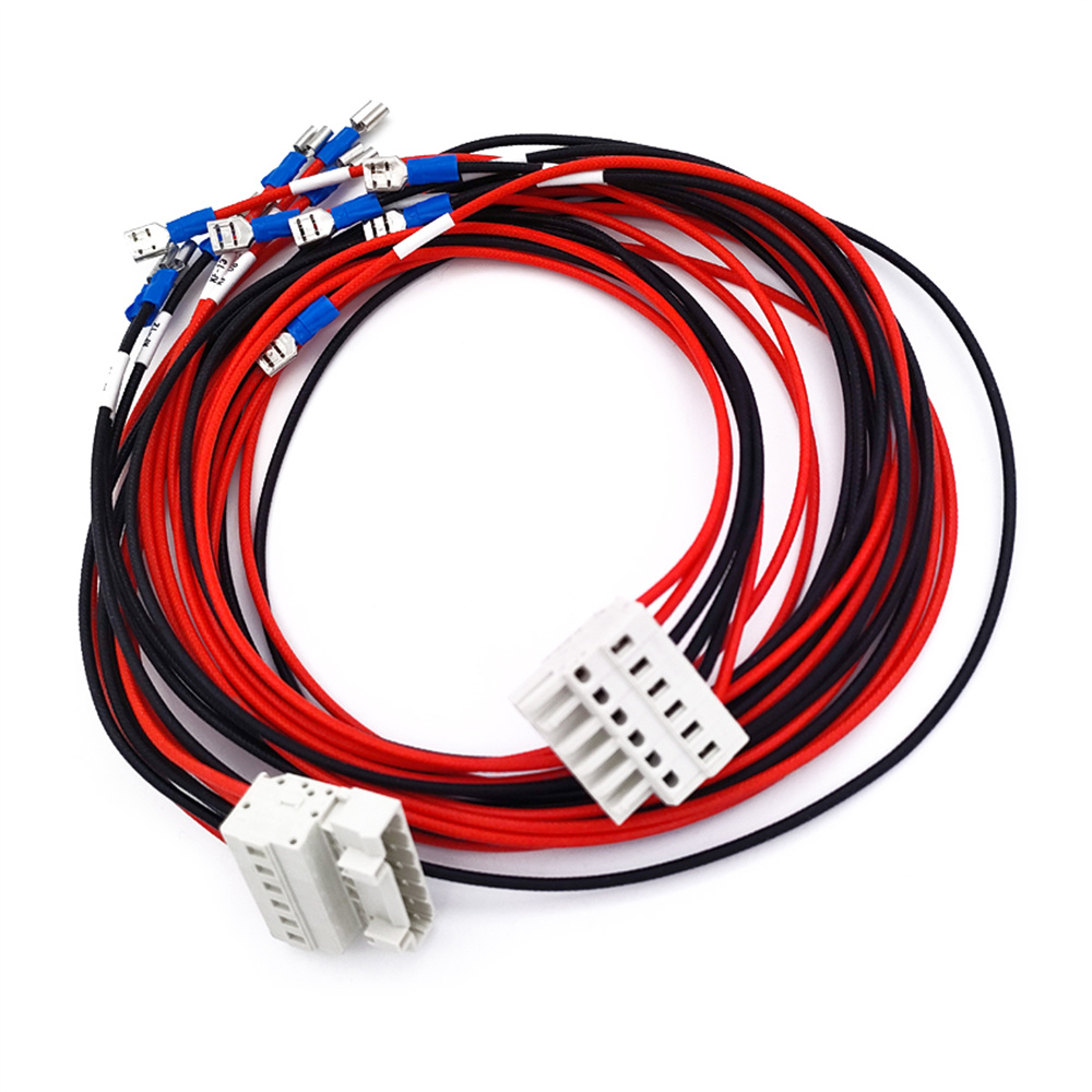 Red and Blue Wiring Harness High-Voltage Electrical Connection for Energy Storage Systems and Battery Applications
