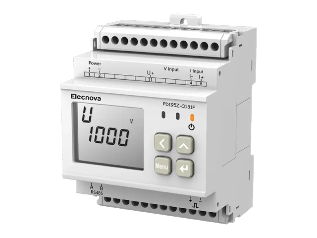 PD195Z-CD31F DC DIN-rail Mounted Energy Meter for EV Charger Modbus-RTU IP54 High Precision Measurement Elecnova