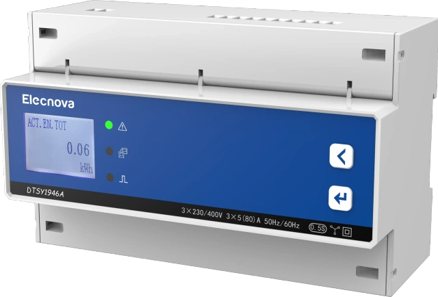 DIN-rail Mounted Prepaid Energy Meter Modular Structure Network Prepaid Management System Online Meter Reading Elecnova