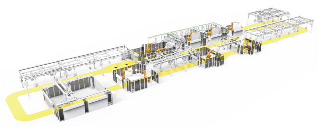 Module Pack CTP Turnkey Solutions for Automotive Manufacturing with Over 85% Automation Rate and Multi Variant Compatibility