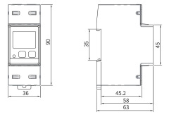 DDS(F) 1946 AC Single-Phase Energy Meter DIN-Rail Mounted for EV Charger Elecnova Power