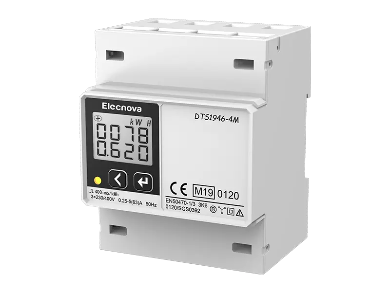 DTS(F) 1946 AC Three-Phase Energy Meter DIN Rail Mounted for EV Charger with RS485 Communication Elecnova Power