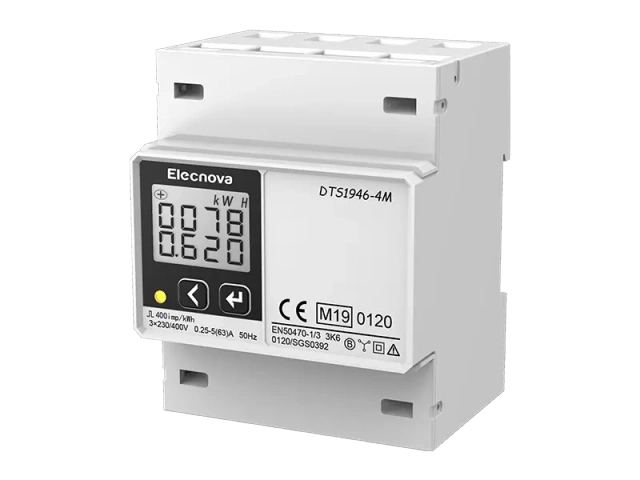 DTS(F) 1946 AC Three-Phase Energy Meter DIN Rail Mounted for EV Charger with RS485 Communication Elecnova Power