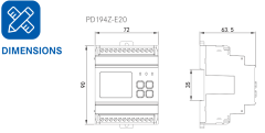 PD194Z-E20 Three-phase Multi-functional Power Meter with Power Quality Monitoring for Intelligent Distribution Systems