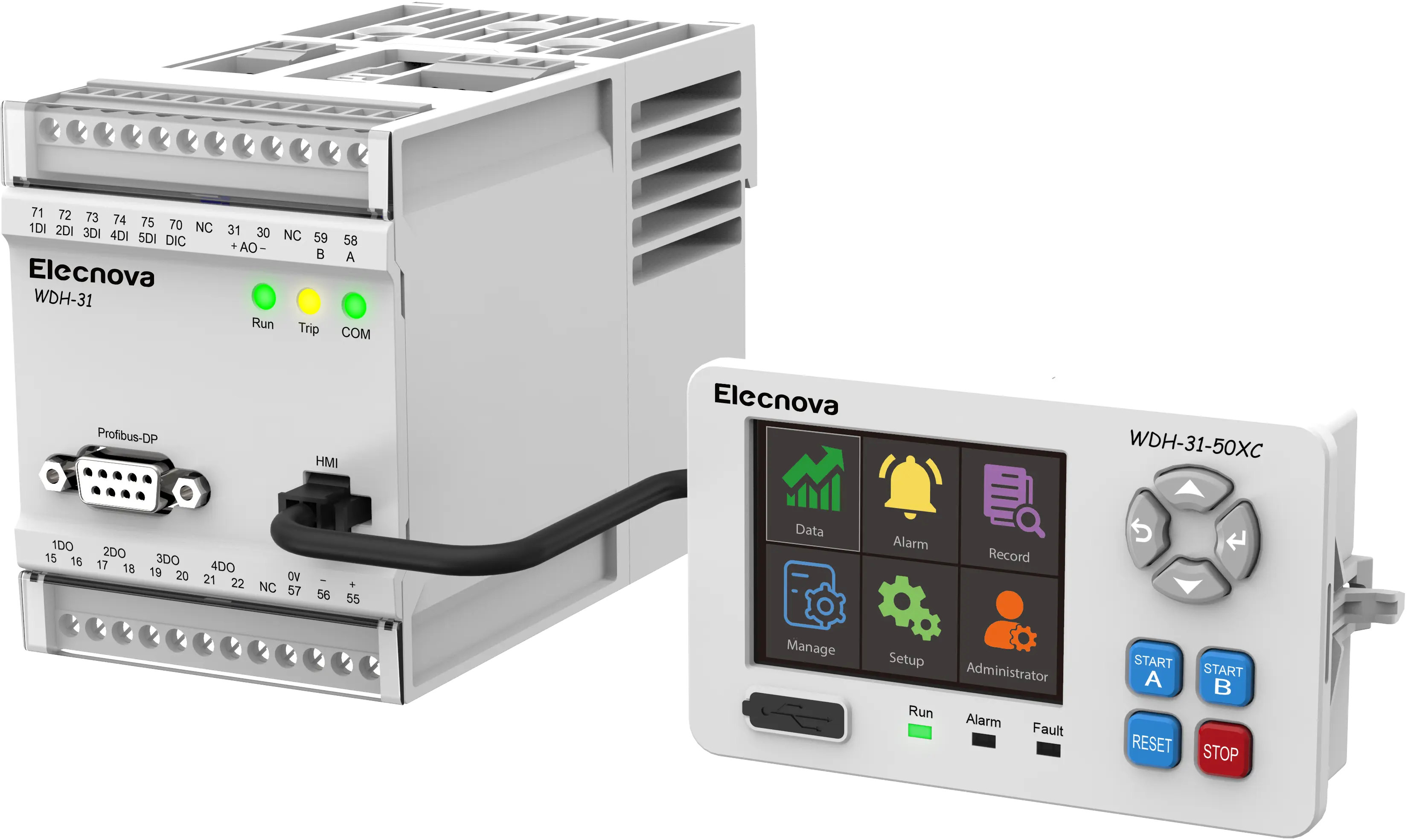 WDH-31-530 Series Motor Protection Controller with Monitoring and Communication Functions for Low-Voltage AC Motors Up to 800A Elecnova Power