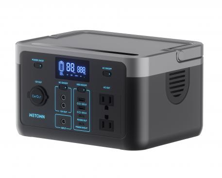 WETOWN Portable Power Station 299.5Wh 12.8V LiFePO4 Battery for Camping and Home Use