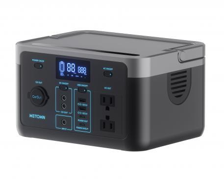 WETOWN Portable Power Station 299.5Wh 12.8V LiFePO4 Battery for Camping and Home Use