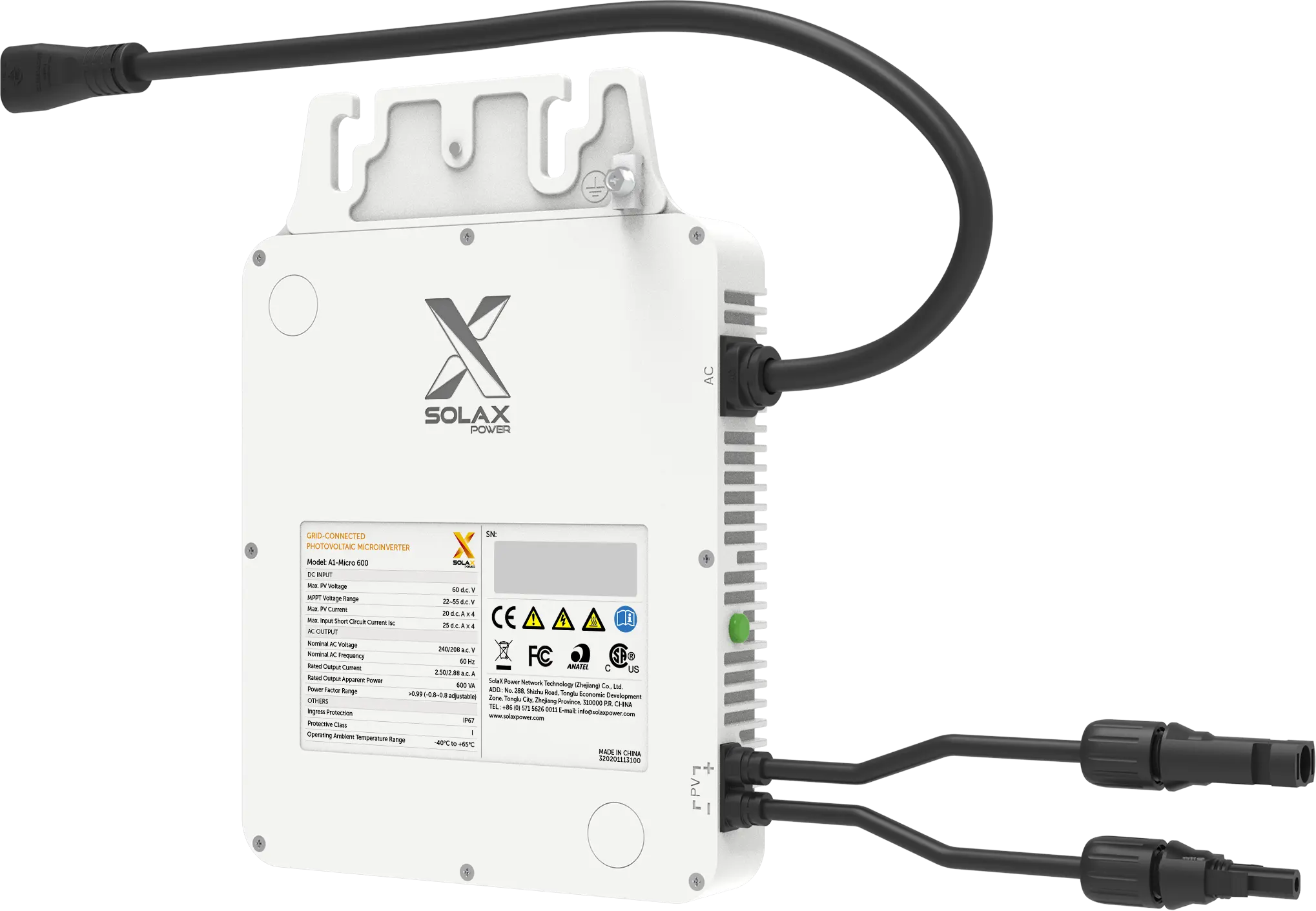 Microinverter 1-in-1 High Efficiency Compact Solar Power Conversion for Small-Scale Installations SolaX Power USA