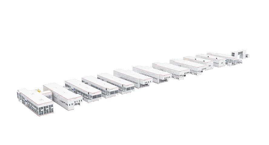 Sunken-type Minimalist Short-blade Cell Assembly Line High Compatibility Magnetic Levitation 24PPM Dust Removal Laser Welding YLWA-600A