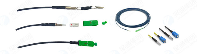 Through-the-wall Fiber Optic Cable Assembly Pre-installed Ceramic Ferrule Assembly for Indoor/Outdoor Building Wiring
