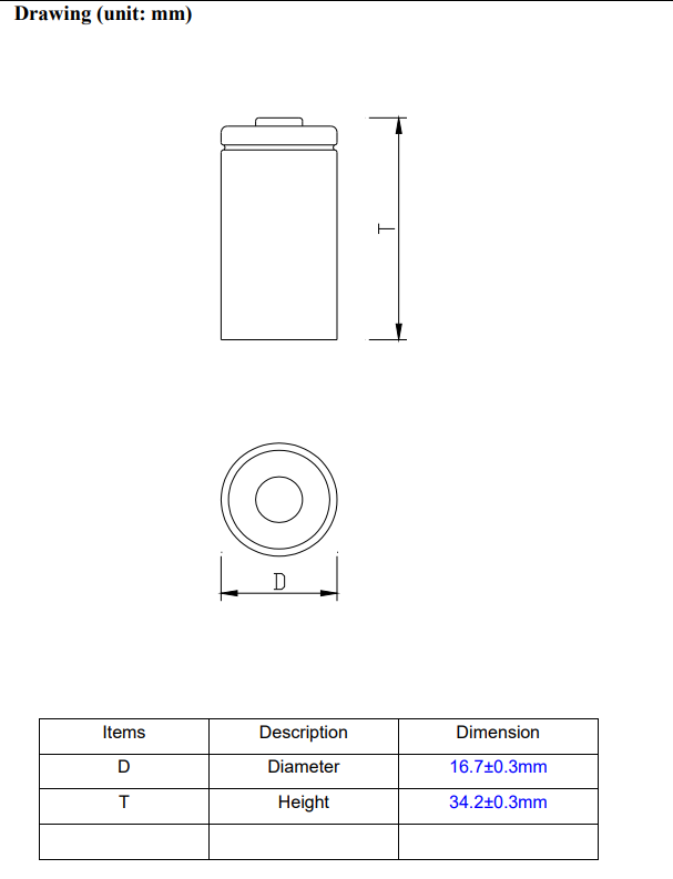 3V Cr123A Lithium Battery Cr123A Rechargeable Battery