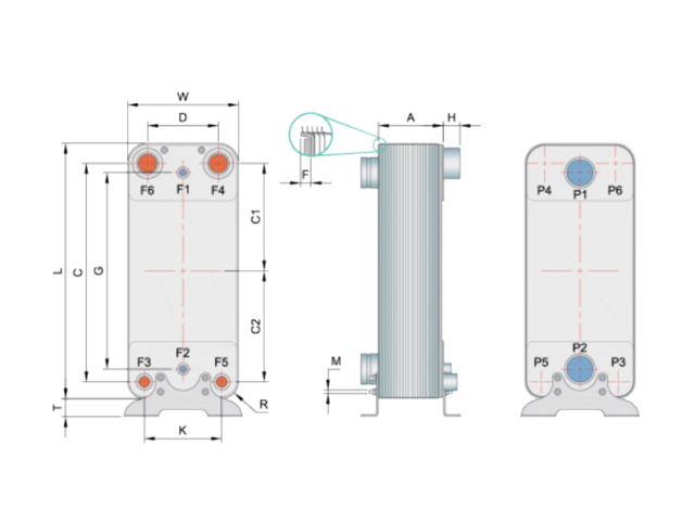 Dual-Circuit Heat Exchanger High-Efficiency Evaporator Condenser for Chillers Heat Pumps FEKS