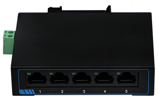USR-SF1005 5-Port 100M Ethernet Switch Plug-and-Play Unmanaged Layer 2 Switch for Industrial Networking