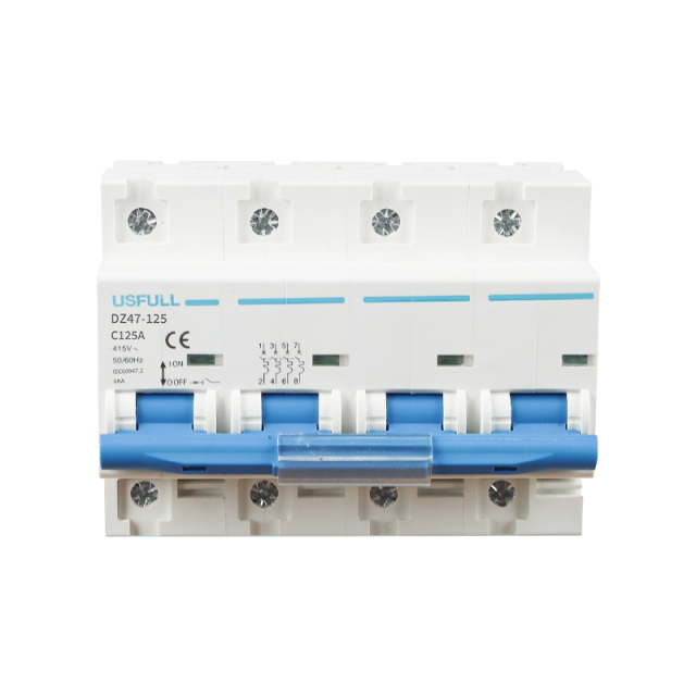Miniature Circuit Breaker DZ47-125 (NC100H) 80A-125A High Breaking Capacity 6kA Lighting and Motor Distribution Systems USFULL