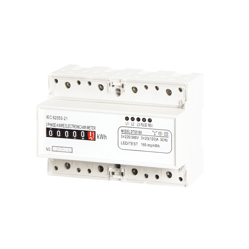 Din Rail Type Electronic Energy Meter Three-Phase AC Active Energy Measurement for 50/60Hz Power Systems