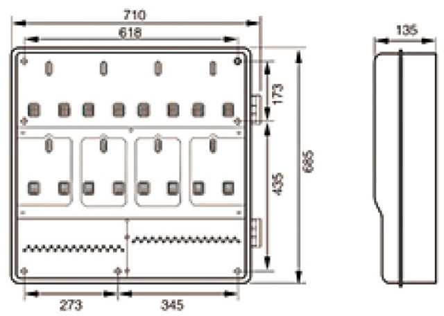 Single-phase Eight-position Mechanical Meter Box Upper and Lower Structure for Energy Storage Systems