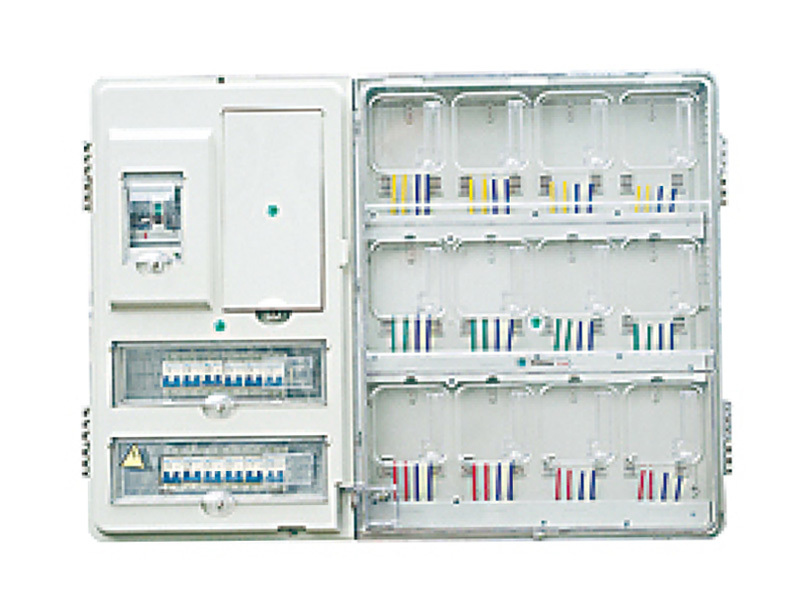 Single-phase Twelve-bit Prepaid Meter Box Left and Right Structure Main Switch 225A Circuit Breaker Configuration for Energy Metering Systems