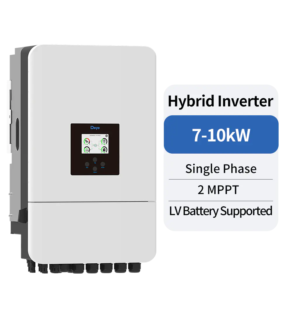 Single Phase Hybrid Inverter 7-10kW LV Battery Support for Solar Energy Storage Systems