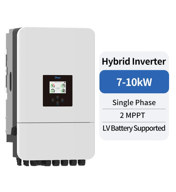 Single Phase Hybrid Inverter 7-10kW LV Battery Support for Solar Energy Storage Systems