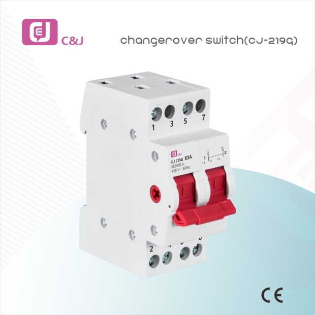 CJ-219G Low Voltage 63A Manual Changeover Switch for Dual Power Supply Control in Renewable Energy Systems