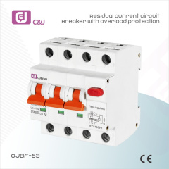 Residual Current Circuit Breaker 3P+N 6kA High Break Capacity for Low-Voltage Electrical Systems Protection