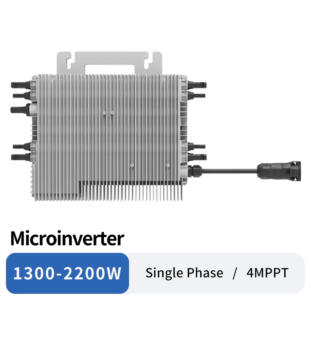 Micro Inverter 1300-2200W 4 MPPT Rapid Shutdown IP67 Protection Smart Solar PV Grid-Tied Inverter Deye