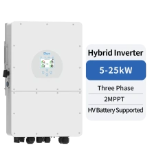 Three Phase Hybrid Inverter 5-25kW 2 MPPT HV Battery Supported for Solar Energy Storage Systems
