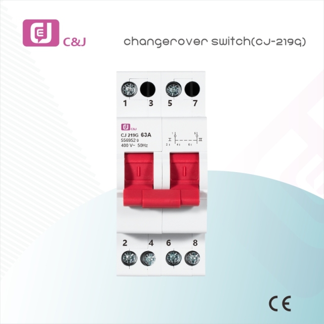 CJ-219G Low Voltage 63A Manual Changeover Switch for Dual Power Supply Control in Renewable Energy Systems
