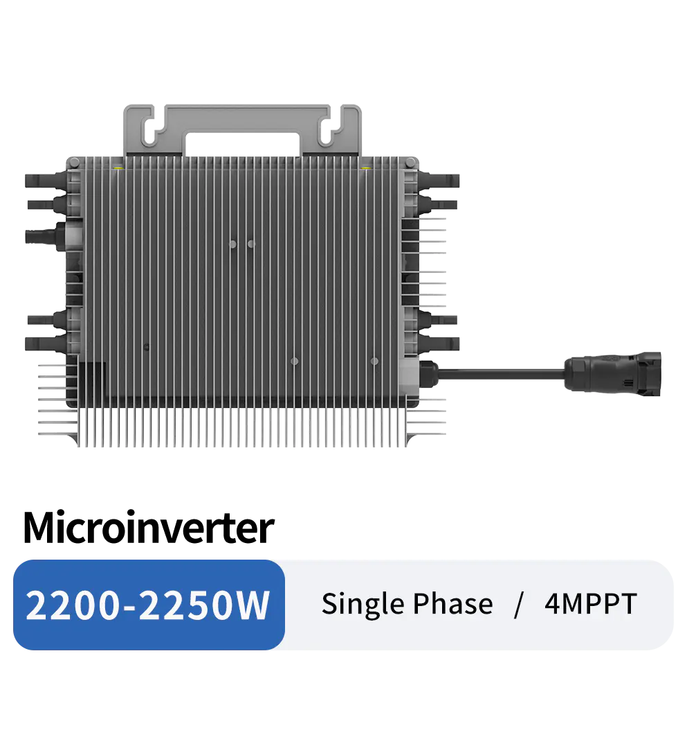 Micro Inverter 2200-2250W 4MPPT High Efficiency Smart Grid-Tied Solar Inverter with Rapid Shutdown WIFI Monitoring Deye