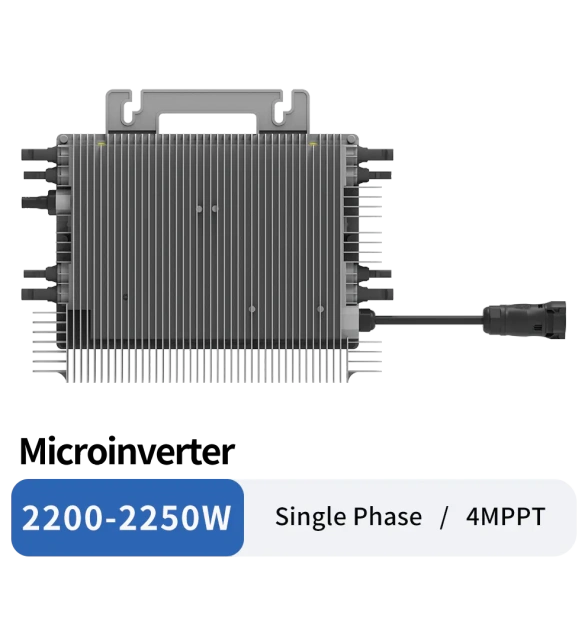Micro Inverter 2200-2250W 4MPPT High Efficiency Smart Grid-Tied Solar Inverter with Rapid Shutdown WIFI Monitoring Deye