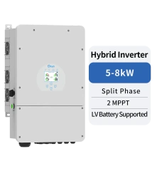 Single Phase Hybrid Inverter 5-8kW 2 MPPT LV Battery Supported for Solar Energy Storage Deye