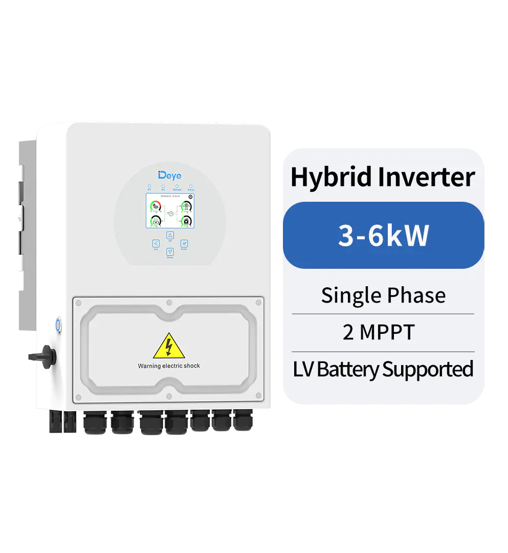 Hybrid Inverter 3-6kW Single Phase 2 MPPT for Solar Power Systems Deye