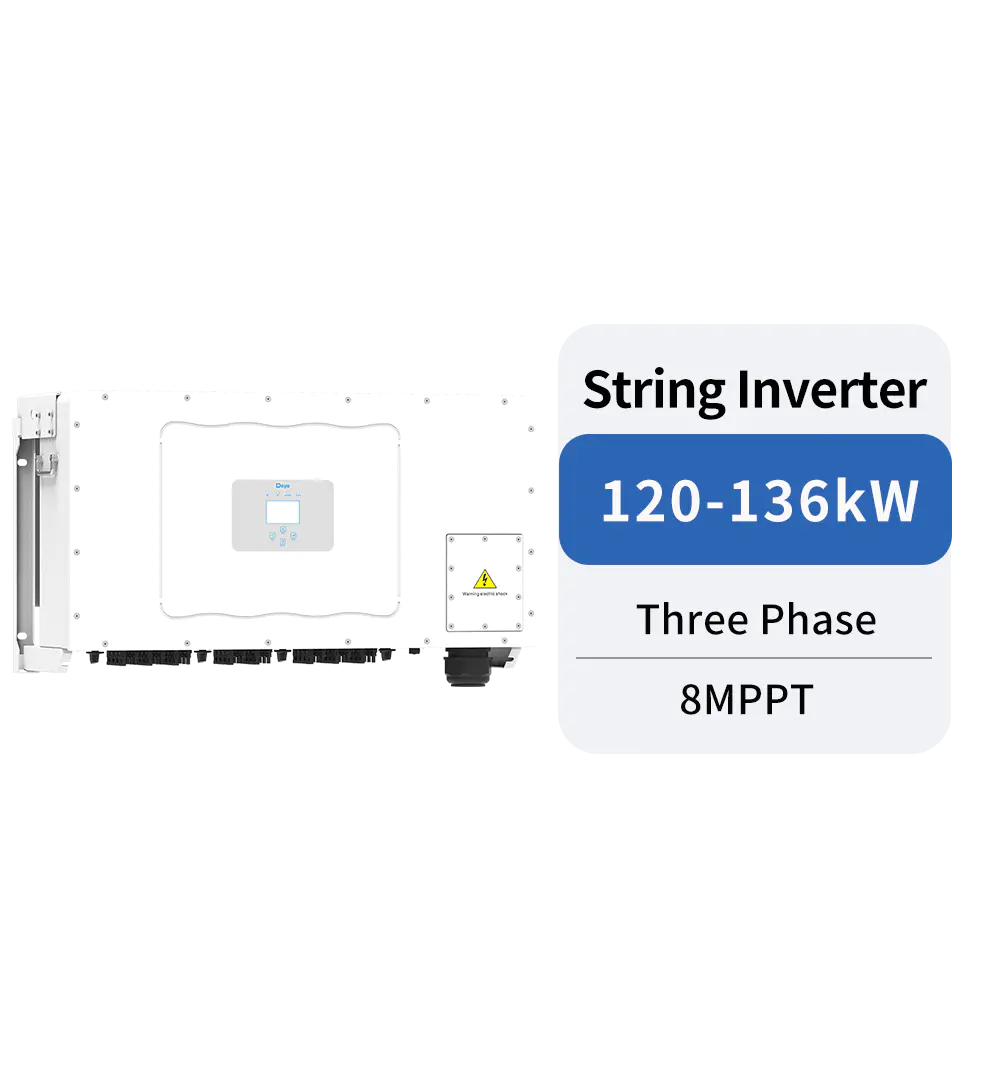 SUN-120/125/130/135/136-G01P3 High-Efficiency 3-Phase Solar Inverter with 8 MPPT Trackers and Smart Grid Support for Commercial and Utility-Scale PV Systems Deye