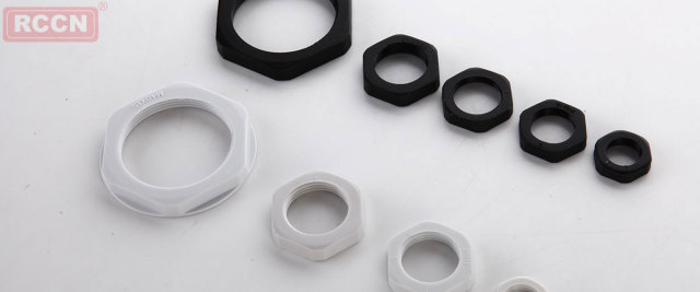 RCCN Nylon Lock Nut LN Metric and PG Thread Sizes Flame Retardant Fixing Nut for Cable Glands in Battery and Energy Storage Systems