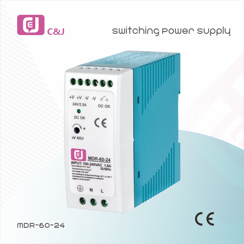MDR-60-24 AC to DC 100W Industrial Switching Power Supply with High Efficiency and Heat Dissipation for Energy Storage and Battery Systems