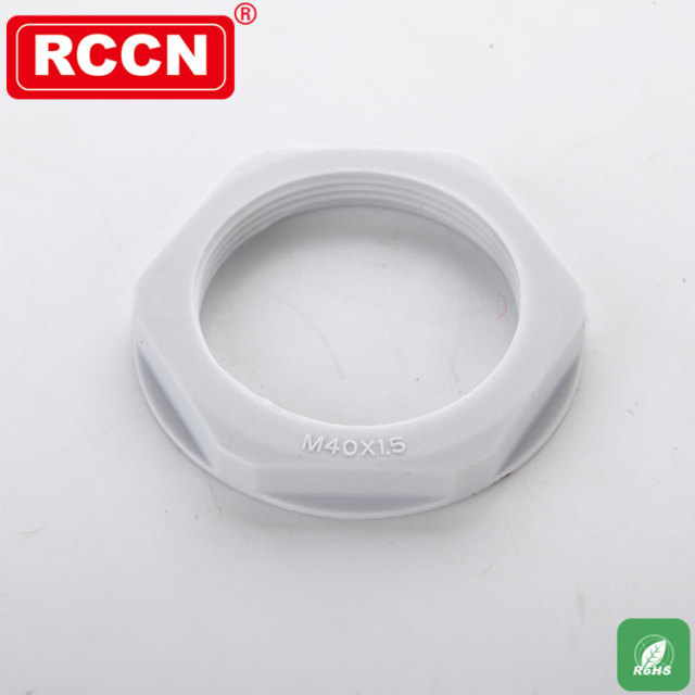 RCCN Nylon Lock Nut LN Metric and PG Thread Sizes Flame Retardant Fixing Nut for Cable Glands in Battery and Energy Storage Systems