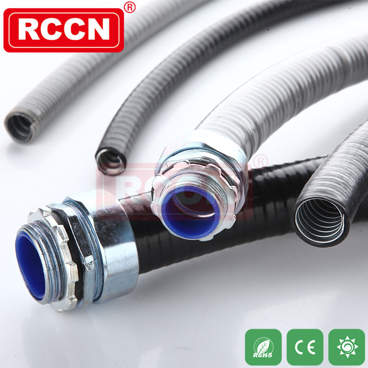 RCCN Metal Hose MCLS PVC Wrapped UV Resistant Waterproof Cable Conduit for Railway Communication Power Plant Applications