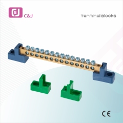 Brass Block Wire Connector Bridge Busbar Terminal Block for Power Distribution Box in Energy Storage Systems