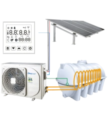 Hybrid ACDC Solar Air Water Cooler Pure Energy Saving Daytime Solar Panel Drive Full DC Powered Tropical Climate T3/T1 Deye