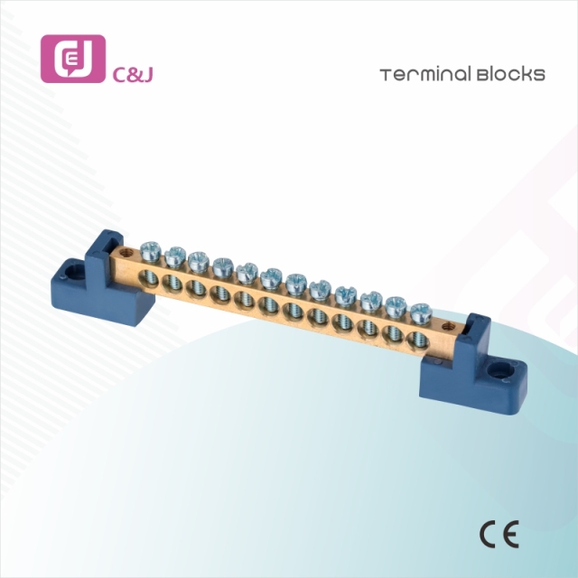 Brass Block Wire Connector Bridge Busbar Terminal Block for Power Distribution Box in Energy Storage Systems