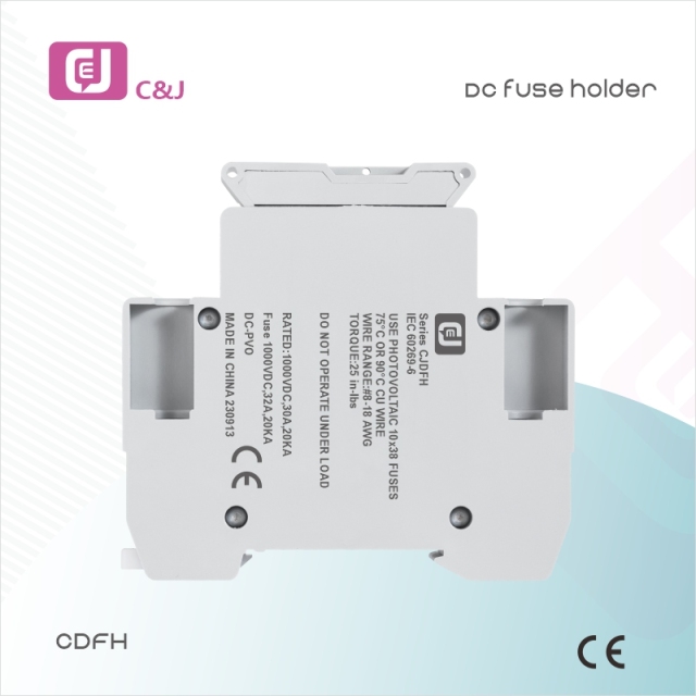 DC Fuse Holder 10x38mm 1000V 30A Solar PV System Protection for Inverters and Distribution Panels