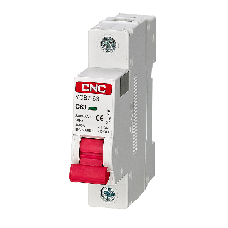 YCB7-63 MCB 6kA High Breaking Capacity B/C/D Curve Circuit Protection for Solar Energy and Battery Storage Systems