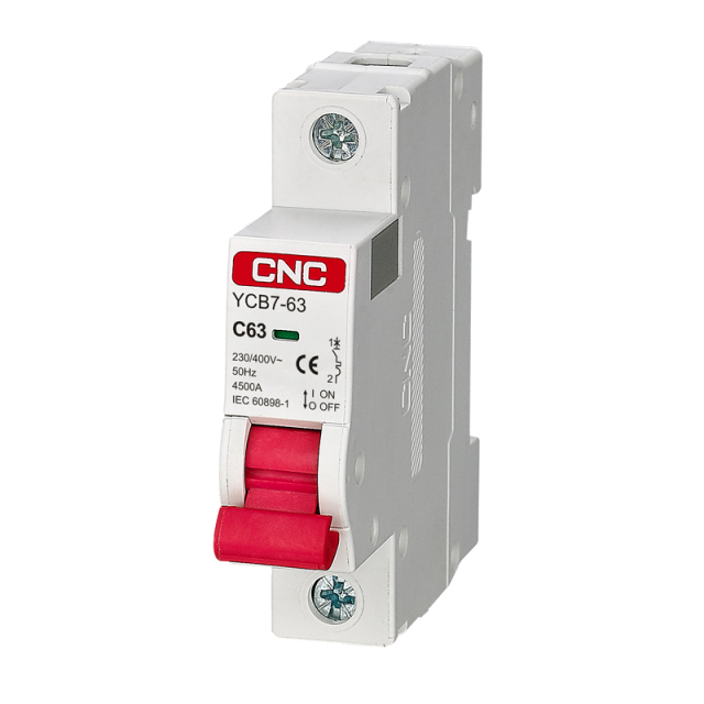YCB7-63 MCB 6kA High Breaking Capacity B/C/D Curve Circuit Protection for Solar Energy and Battery Storage Systems