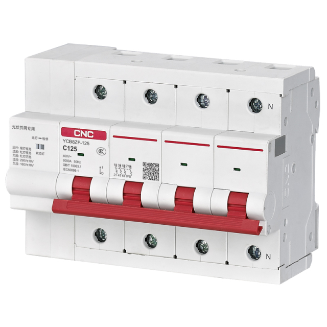 YCB8ZF-125 Smart PV Miniature Circuit Breaker Overload Short-Circuit Protection for Solar Energy Systems