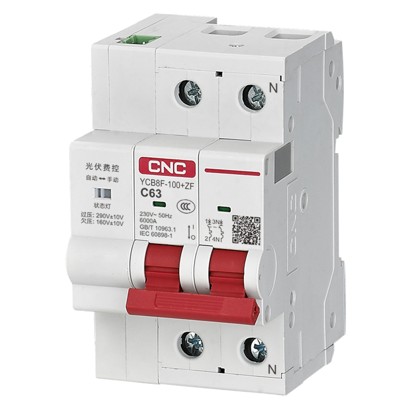 YCB8F-100+ZF PV & Cost Control Smart MCB 6kA High Breaking Capacity Circuit Breaker with Remote Signal Control for Solar Energy Systems