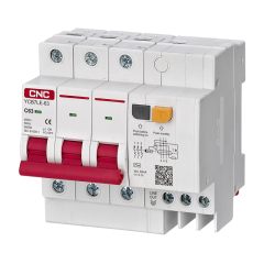 YCB7LE-63 Residual Current Breaker with Overcurrent Protection 6kA High Breaking Capacity for Solar Energy and Battery Storage Systems
