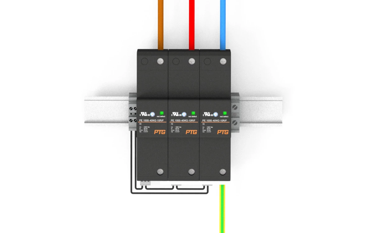 Surge Protective Device F-SPD High-Current Composite T2 with Built-in Fuse for AC Power Systems