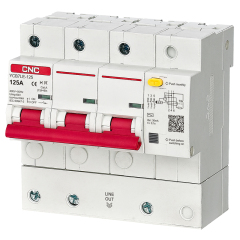 YCB7LE-125 RCBO 6kA High Breaking Capacity Circuit Breaker with C/D Curve for 1P+N, 2P, 3P, 3P+N, 4P Poles Applications