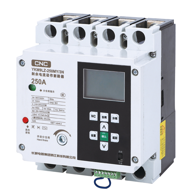 YKM9LZ Smart RCBO 3P+N Circuit Breaker with Payment Control and Infrared Communication for Energy Management Systems
